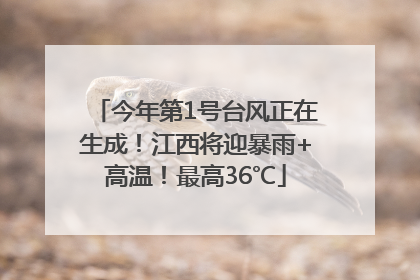 今年第1号台风正在生成！江西将迎暴雨+高温！最高36℃