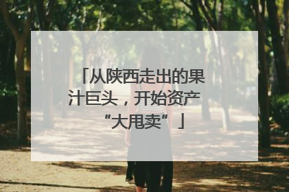 从陕西走出的果汁巨头，开始资产“大甩卖”