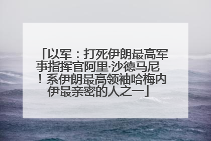 以军：打死伊朗最高军事指挥官阿里·沙德马尼！系伊朗最高领袖哈梅内伊最亲密的人之一