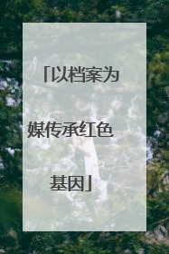 以档案为媒传承红色基因