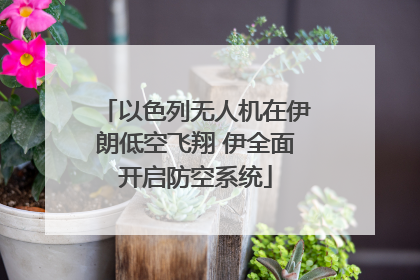 以色列无人机在伊朗低空飞翔 伊全面开启防空系统