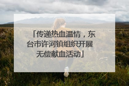 传递热血温情，东台市许河镇组织开展无偿献血活动