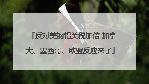 反对美钢铝关税加倍 加拿大、墨西哥、欧盟反应来了