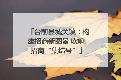 台前县城关镇：构建招商新图景 吹响招商“集结号”