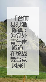 台前县打渔陈镇：为党外青年建跑道 在统战舞台竞风采