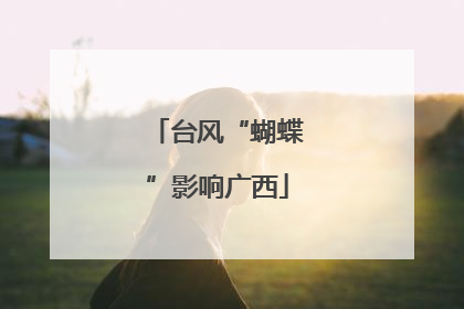 台风“蝴蝶”影响广西