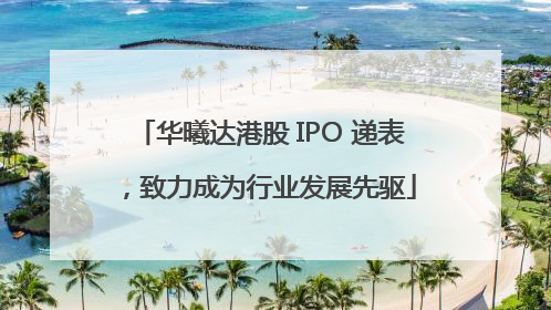 华曦达港股 IPO 递表，致力成为行业发展先驱