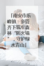 南安市乐峰镇：多管齐下筑牢森林“防火墙”，守护绿水青山