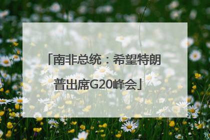 南非总统：希望特朗普出席G20峰会