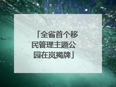 全省首个移民管理主题公园在岚揭牌