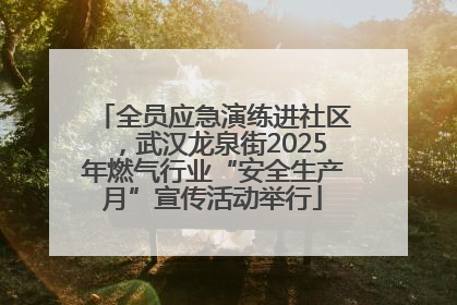 全员应急演练进社区，武汉龙泉街2025年燃气行业“安全生产月”宣传活动举行