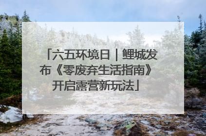 六五环境日｜鲤城发布《零废弃生活指南》开启露营新玩法