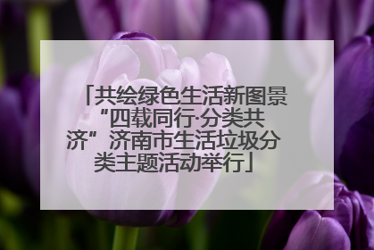 共绘绿色生活新图景 “四载同行·分类共济”济南市生活垃圾分类主题活动举行