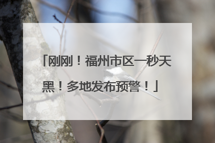 刚刚！福州市区一秒天黑！多地发布预警！