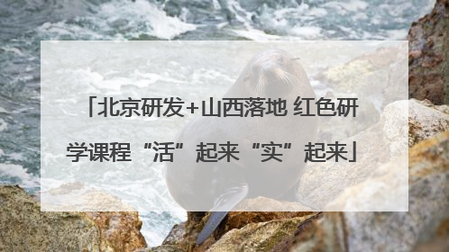 北京研发+山西落地 红色研学课程“活”起来“实”起来