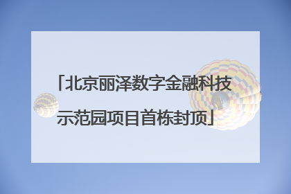 北京丽泽数字金融科技示范园项目首栋封顶