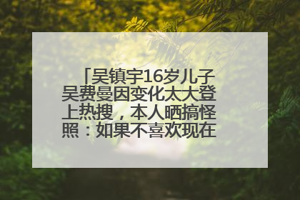 吴镇宇16岁儿子吴费曼因变化太大登上热搜，本人晒搞怪照：如果不喜欢现在的我可以离开