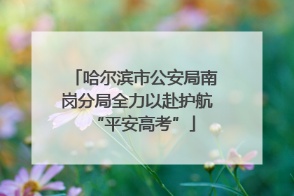 哈尔滨市公安局南岗分局全力以赴护航“平安高考”