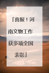 喜报！河南文物工作获多项全国表彰