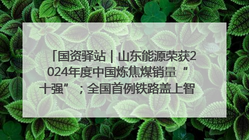 国资驿站｜山东能源荣获2024年度中国炼焦煤销量“十强”；全国首例铁路盖上智慧物流园钢结构主体完工
