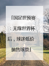 国足世预赛：无缘世界杯后，球迷低价抛售球票