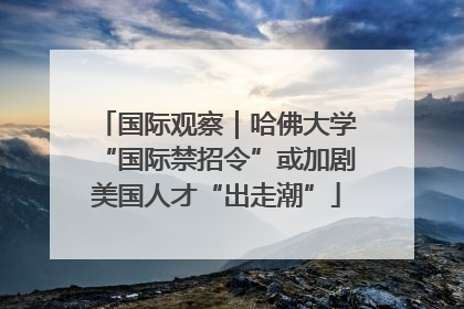 国际观察｜哈佛大学“国际禁招令”或加剧美国人才“出走潮”