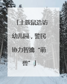 土拨鼠造访幼儿园，警民协力智擒“萌兽”