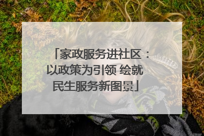 家政服务进社区：以政策为引领 绘就民生服务新图景
