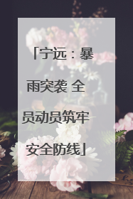 宁远：暴雨突袭 全员动员筑牢安全防线