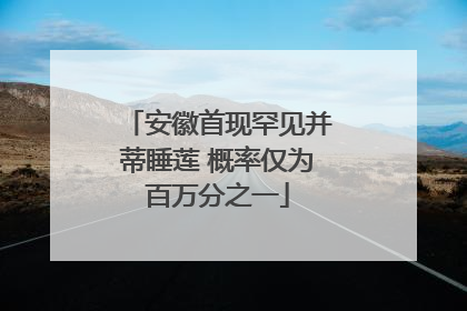 安徽首现罕见并蒂睡莲 概率仅为百万分之一