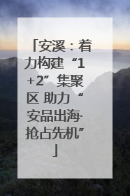 安溪：着力构建“1+2”集聚区 助力“安品出海·抢占先机”