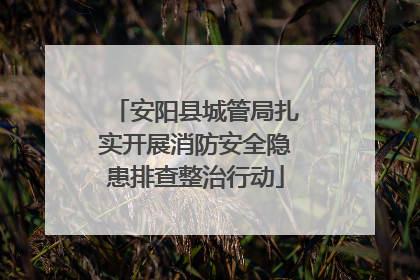 安阳县城管局扎实开展消防安全隐患排查整治行动