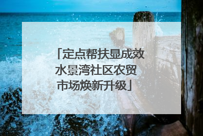 定点帮扶显成效 水景湾社区农贸市场焕新升级