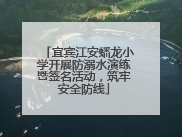 宜宾江安蟠龙小学开展防溺水演练暨签名活动，筑牢安全防线