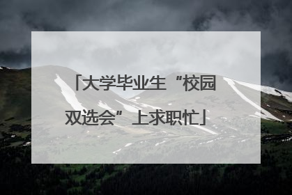 大学毕业生“校园双选会”上求职忙