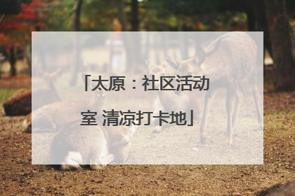 太原：社区活动室 清凉打卡地