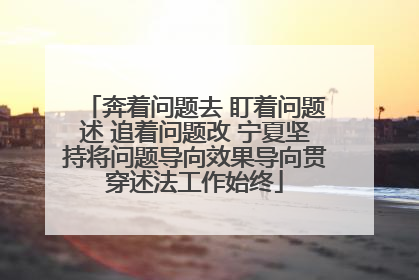 奔着问题去 盯着问题述 追着问题改 宁夏坚持将问题导向效果导向贯穿述法工作始终
