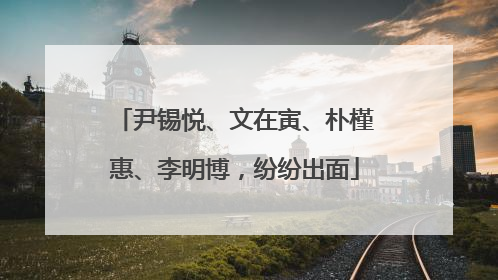 尹锡悦、文在寅、朴槿惠、李明博，纷纷出面