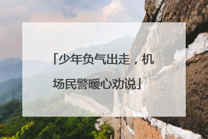 少年负气出走，机场民警暖心劝说