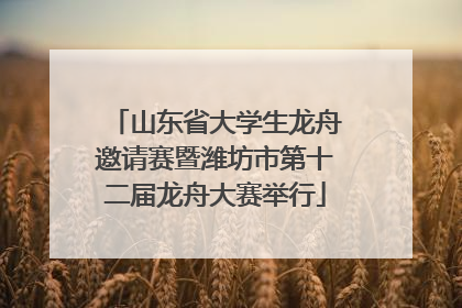 山东省大学生龙舟邀请赛暨潍坊市第十二届龙舟大赛举行