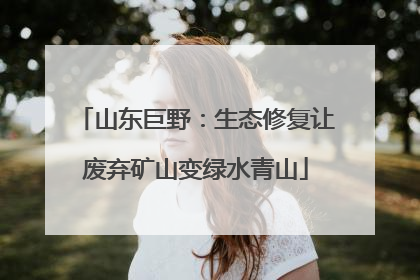 山东巨野：生态修复让废弃矿山变绿水青山
