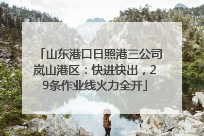 山东港口日照港三公司岚山港区：快进快出，29条作业线火力全开