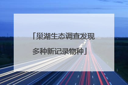 巢湖生态调查发现多种新记录物种