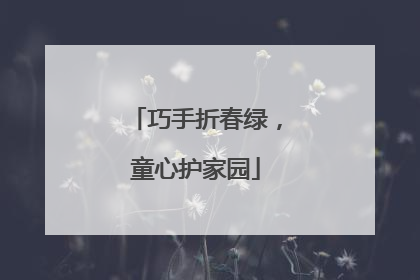 巧手折春绿，童心护家园