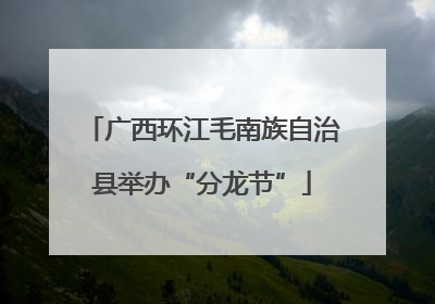 广西环江毛南族自治县举办“分龙节”