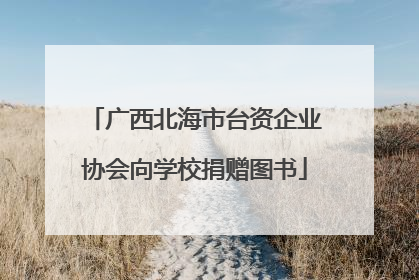 广西北海市台资企业协会向学校捐赠图书