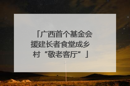 广西首个基金会援建长者食堂成乡村“敬老客厅”
