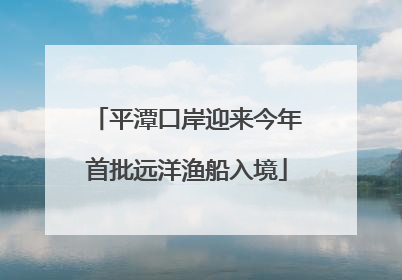 平潭口岸迎来今年首批远洋渔船入境