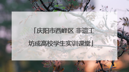 庆阳市西峰区 非遗工坊成高校学生实训课堂
