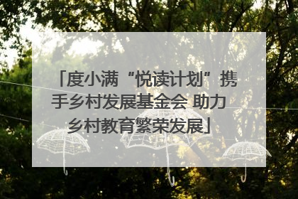 度小满“悦读计划”携手乡村发展基金会 助力乡村教育繁荣发展